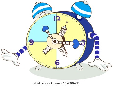 Vector illustration of a futuristic clock