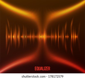 Vector illustration of futuristic color abstract glowing background