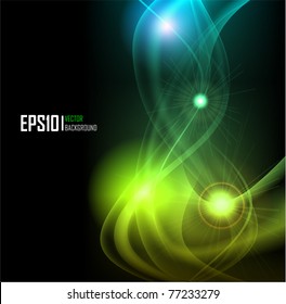 Vector illustration of futuristic color abstract glowing background