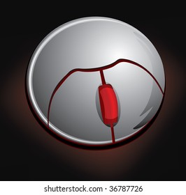 Vector illustration of futuristic computer mouse