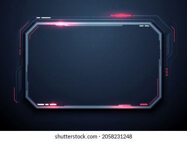 Vector Illustration Futuristic Cyber HUD Background