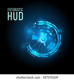 vector  illustration of Futuristic interface HUD,  background.