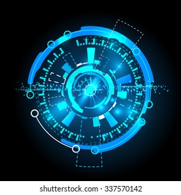 vector  illustration of Futuristic interface HUD,  background.