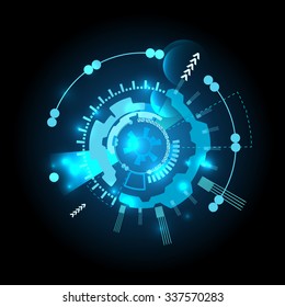 vector  illustration of Futuristic interface HUD,  background.