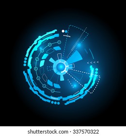 vector  illustration of Futuristic interface HUD,  background.