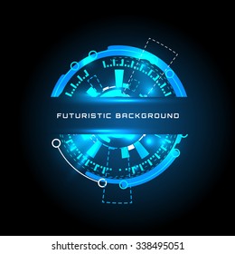 vector  illustration of Futuristic interface HUD,  background.