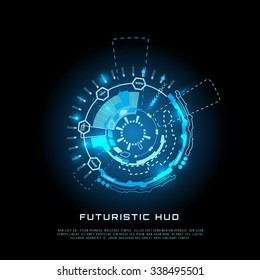 vector  illustration of Futuristic interface HUD,  background.