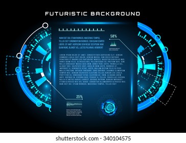 vector  illustration of Futuristic interface HUD, banner background.