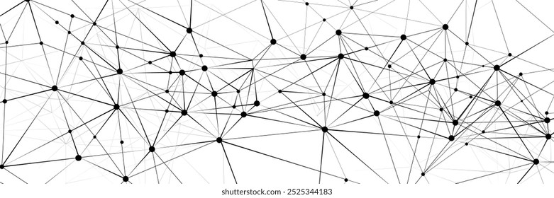 Vektorgrafik. Futuristische Vernetzung stellt ein grenzenloses Potenzial der Technologie dar, in der Daten mühelos über Dimensionen hinweg fließen. Konzept von Technologie, Wissenschaft. Bildschirmhintergrund. Muster. Grafikdesign.