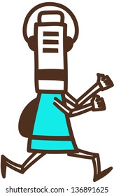 Ilustración vectorial de un robot futurista