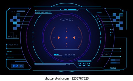 Vector illustration of Futuristic Screen User Interface Hud Vector.