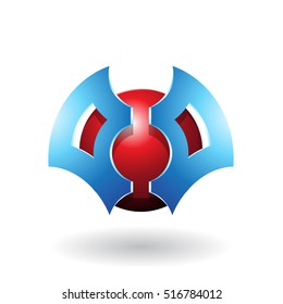 Vector Illustration of a Futuristic Shaped Abstract Sphere and Blade Icon isolated on a white background