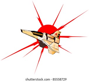 vector illustration of futuristic spaceship. vector 2