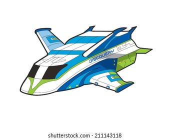 Vector illustration of futuristic Spaceship