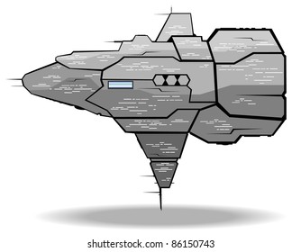 vector illustration of futuristic spaceship.vector 10