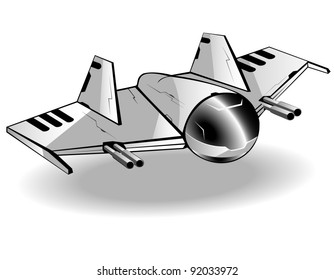 vector illustration of futuristic spaceship.vector 21