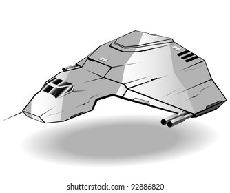 vector illustration of futuristic spaceship.vector 25