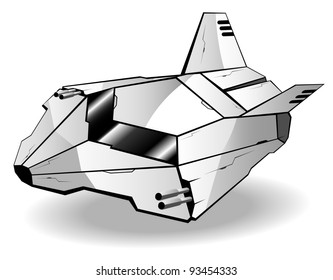 vector illustration of futuristic spaceship.vector 29