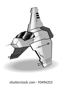 vector illustration of futuristic spaceship.vector 31