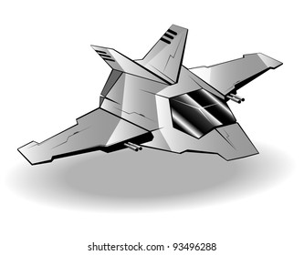 vector illustration of futuristic spaceship.vector 33