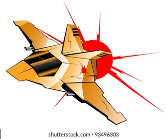 vector illustration of futuristic spaceship.vector 34