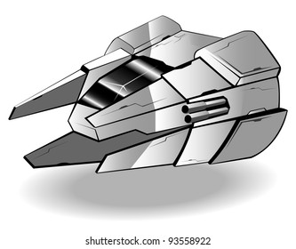 vector illustration of futuristic spaceship.vector 35