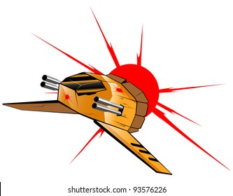 vector illustration of futuristic spaceship.vector 38