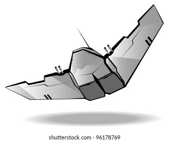 vector illustration of futuristic spaceship.vector 45