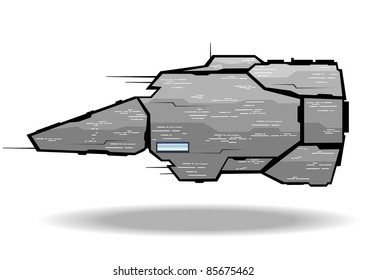 vector illustration of futuristic spaceship.vector 5