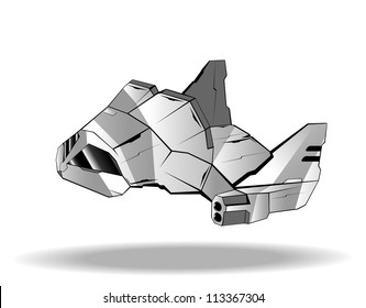 vector illustration of futuristic spaceship.vector 51