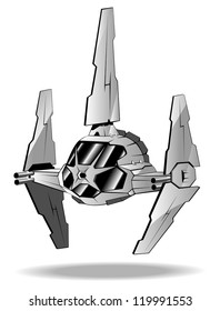 vector illustration of futuristic spaceship.vector 57