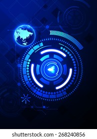 Vector illustration futuristic  technology background.