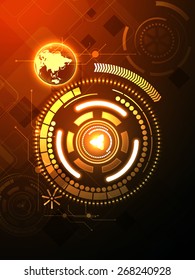 Vector illustration futuristic  technology background.