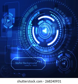 Vector illustration futuristic  technology background.