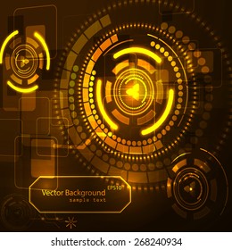 Vector illustration futuristic  technology background.