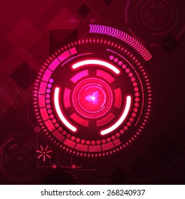Vector illustration futuristic  technology background.