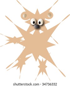 Vector illustration of fuzzy animal