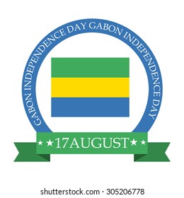 Vector illustration of Gabon Flag color for Gabon Independence day.