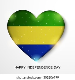 Vector illustration of Gabon Flag color for Gabon Independence day.
