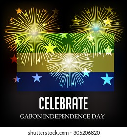 Vector illustration of Gabon Flag color for Gabon Independence day.