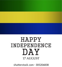 Vector illustration of Gabon Flag color for Gabon Independence day.