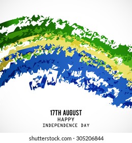 Vector illustration of Gabon Flag color for Gabon Independence day.