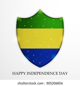 Vector illustration of Gabon Flag color for Gabon Independence day.