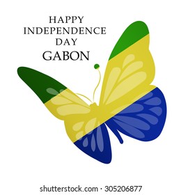 Vector illustration of Gabon Flag color for Gabon Independence day.