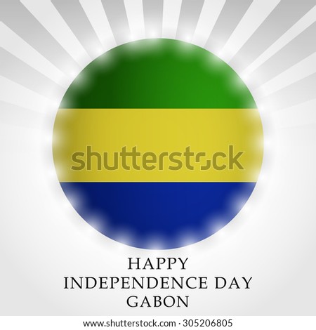 Vector illustration of Gabon Flag color for Gabon Independence day.