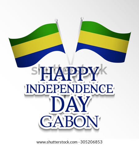 Vector illustration of Gabon Flag color for Gabon Independence day.