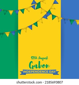 Ilustración vectorial del Día de la Independencia de Gabón