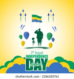 Vector illustration for Gabon Independence Day