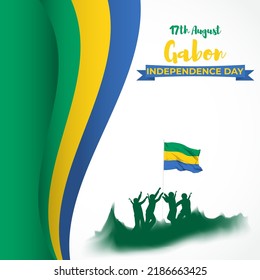 Vector illustration for Gabon Independence Day