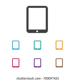 Vector Illustration Of Gadget Symbol On Telephone Icon. Premium Quality Isolated Tablet Phone Element In Trendy Flat Style.